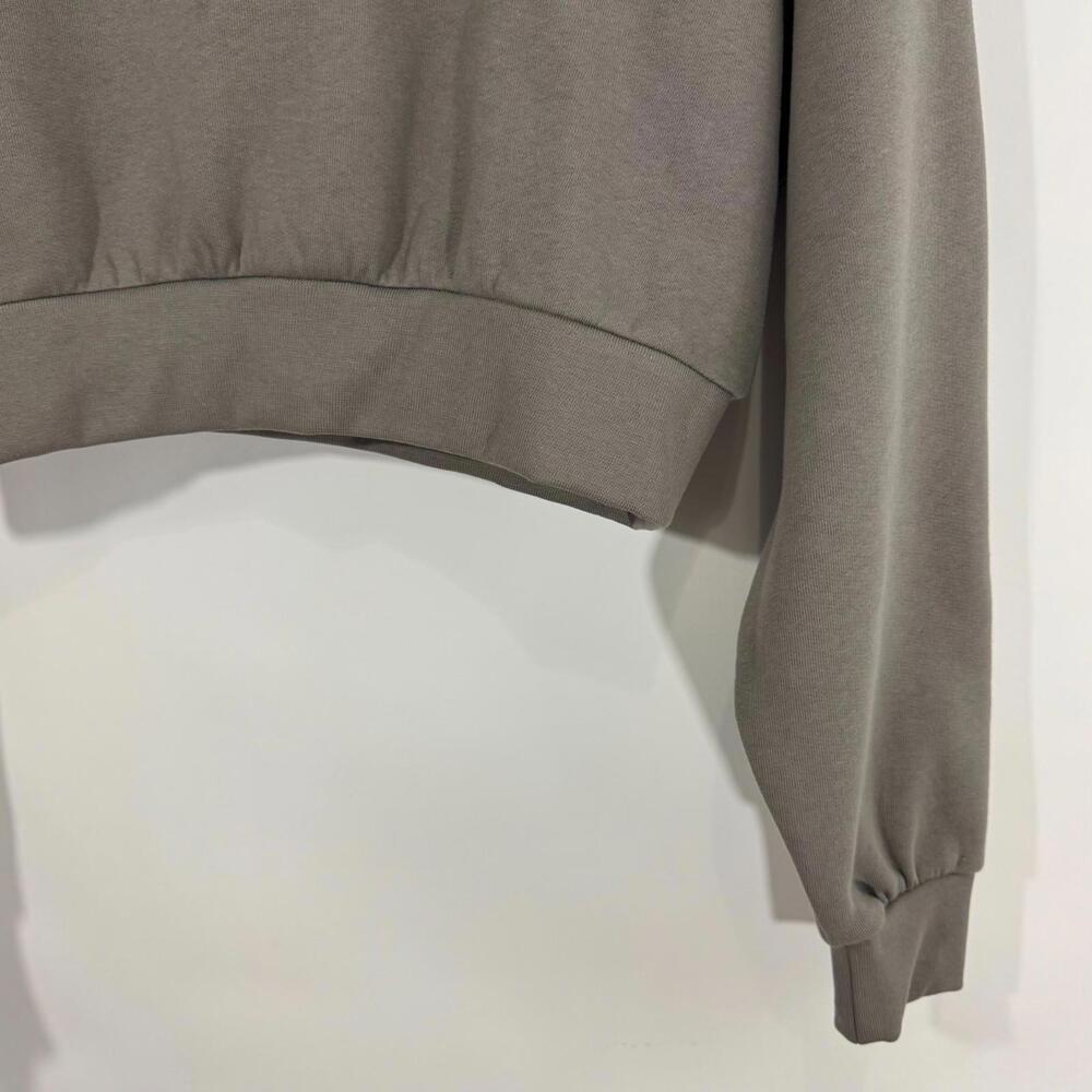 Hoodrich Women’s Size Small Gray Brown Shadow Crop BH Hoodie Sweatshirt New - Picture 7 of 13